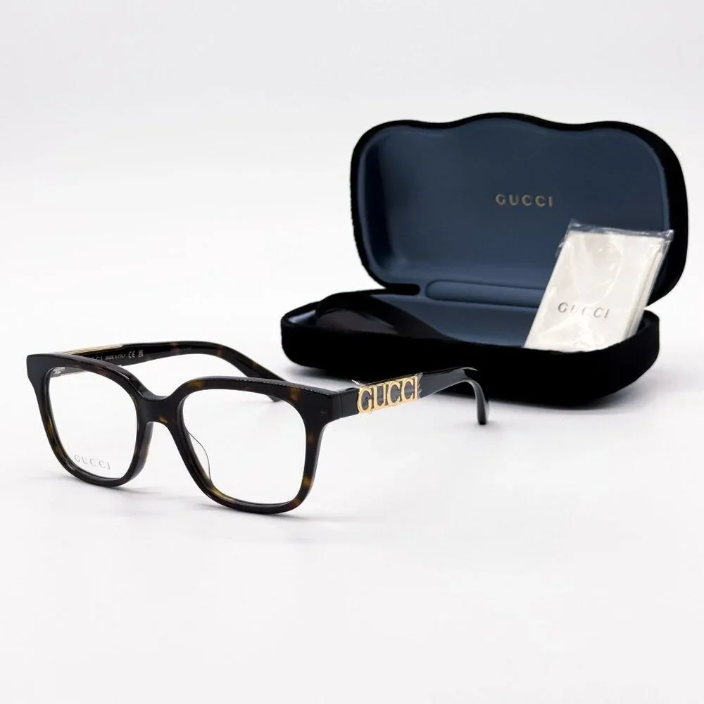 NEW GUCCI GG1192O 002 EYEGLASSES WOMEN HAVANA EYEWEAR